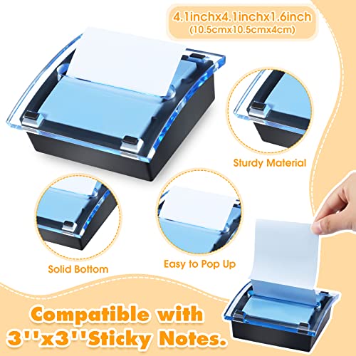 Distributeur de notes pop up noir et transparent en acrylique 7,6x7,6 cm - 3