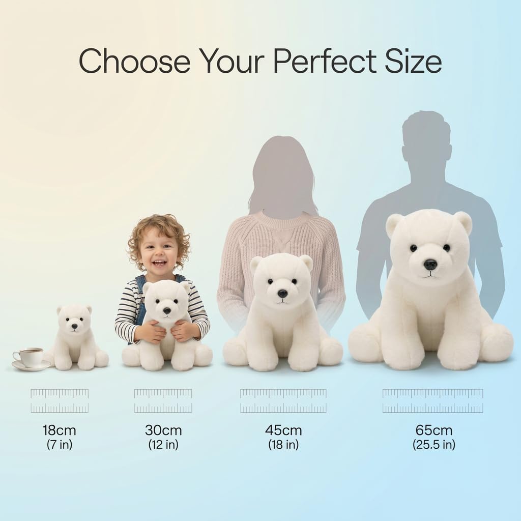pluszowa zabawka, Ważona pluszowa panda, miękkie pluszowe zwierzęta, wypchany lis 30 cm(Polar Bear,65cm)