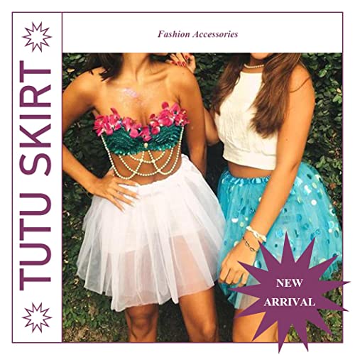 Nicute Dance Tutu Skirt Snowflake Layered Tulle Skirt Puffy Skirt With Sequin Halloween Tutu Costume For Women And Girls(Blue) #TOP6