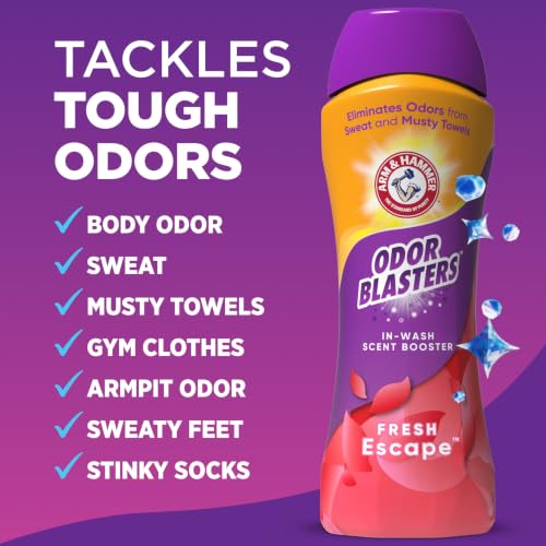 ARM & HAMMER Odor Blasters Laundry Scent Booster, Fresh Escape Scent, 24 Oz | In-Wash Laundry Fragrance, Eliminates Tough Odors Eliminates Tough Odors in Clothes and Towels, Laundry Additive - image 3