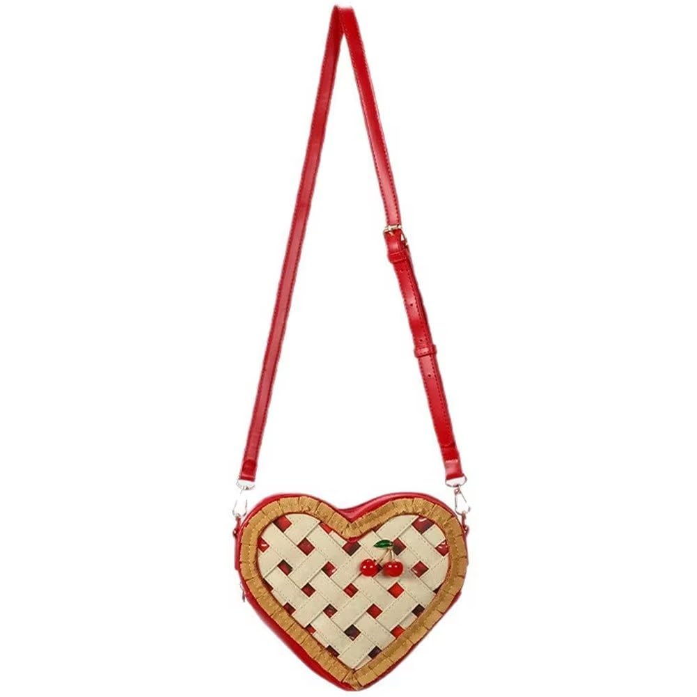 Sac cœur bandoulière cuir PU pour femme petite sacoche tendance Halloween Saint-Valentin