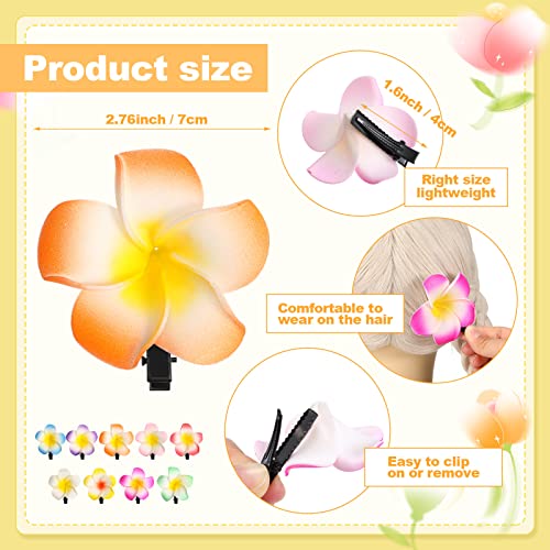 36 piezas de clips para cabello hawaianos con flores tropicales miniatura 2