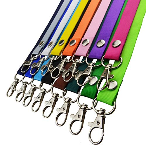 5 x Cordão de pescoço para crachá de identificação e cartão de trabalho, cordão de identificação e c