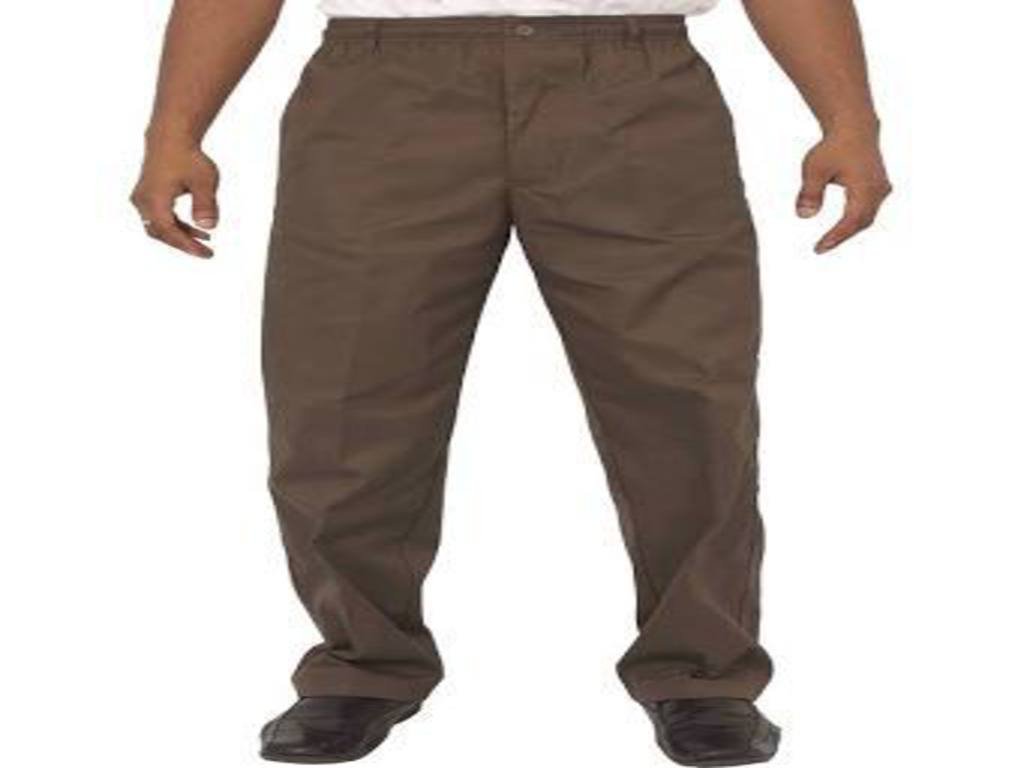 CARABOU Mens Elasticated Waist Rugby Trousers Pants W32-W60 in 29" Leg (36, Sand)