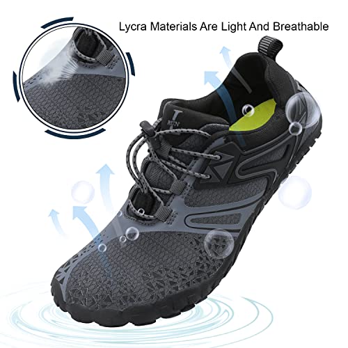 Image of L-RUN Barefoot Water Shoes Women Mens Aqua Sock Athletic Hiking Water Sports Shoes for Swim Beach Pool Sand Diving Walking