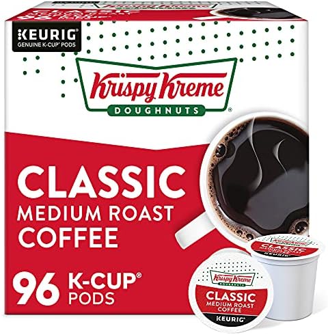 Krispy Kreme Classic Coffee, Keurig Single Serve K-Cup Pods, Medium Roast, 96 Count