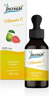 Liposomale Vitamin C Tropfen hochdosiert - (60.000mg Vitamin C pro Packung) 2000mg Vitamin C pro Tagesdosis - MCT Öl - Hohe Bioverfügbarkeit
