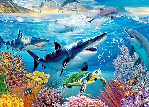 Puzzle 300 Teile Erwachsene – Unterwasserwelt Ozean und Meereslebewesen