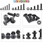 Glarks 510Pcs Metric M3 M4 M5 Alloy Steel Socket Cap Screws Hex Head Bolt Nuts Assortment Kit - Black Oxide Finish