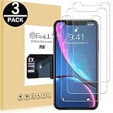 EasyULT Verre Trempé iPhone XR[3-Pièces], iPhone XR Film Protection écran Protecteur d'écran Vitre Tempered Screen Protector