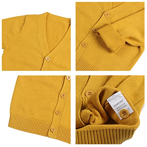 Unisex Toddler Boys Girls Cardigans Sweater School Uniforms V-Neck Long Sleeve Button Soild Cotton Knit Tops2