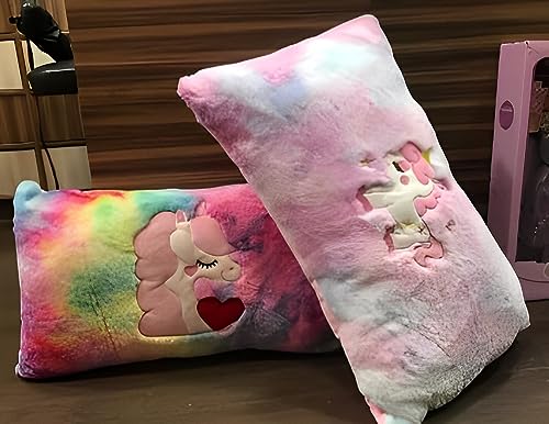 Image of Tickles Colorful Unicorn Design Soft Stuffed Plush Cushion Pillow, Design May Vary (Color: Multicolor Size: 60 cm)