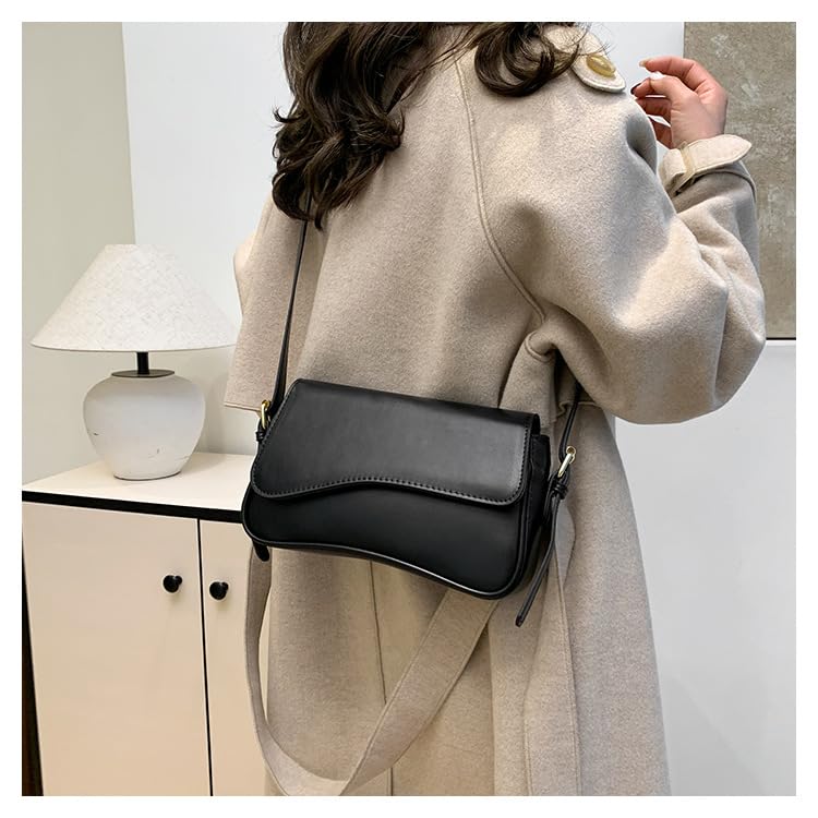 Image of Shoulder Bags for Women Y2K Purse Trendy Cherry Hobo Handbags Vegan Leather Clutch Saddle Bag with 2 Removable Strap