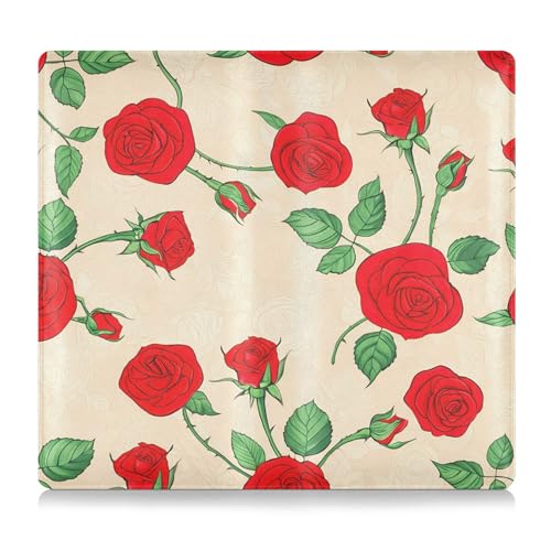 Kigai Roses Car Registration and Insurance Holder Vehicle Glove Box Organizer Car Document Holder for Driver's License and Cards