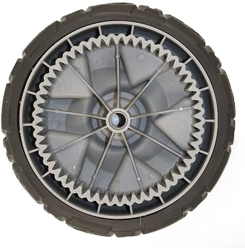 Toro Genuine OEM 130-6711 AWD Front Drive Wheel for 22in Recycler Lawn Mowers 20353 20960 21766 (Also Fits Hayter CODE346A) (1-Pack), Gray and Black