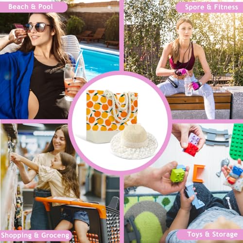 Image of Beach Bag Sun Straw Hat, Tote Bag for Women Friends Travel Gifts, Aloha Bags Waterproof Travel Vacation Essentials