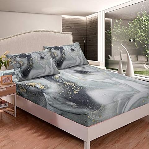 Juego de Cama de mármol Estampado de Loussiesd Cover