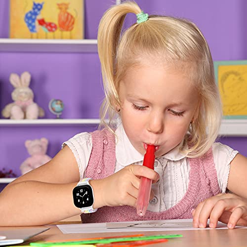 Image of Replacement Kids Band for Gizmo Watch, Breathable Hook Loop Nylon Strap Watch Band with Quick Release Pins Compatible with Verizon Gizmo Watch 2 /1