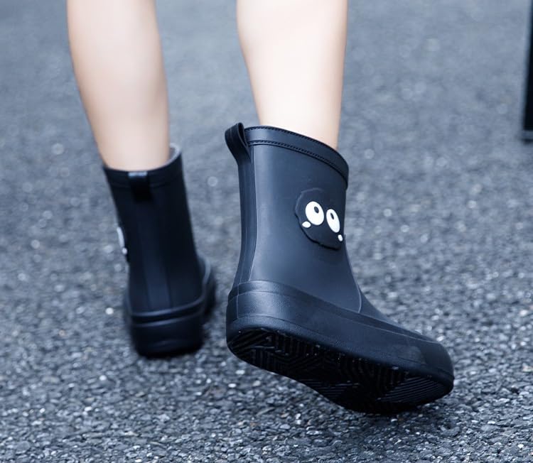 Women’s Rubber Rain Boots Cute Waterproof Non-slip Rain Shoes Garden Shoes Warm Plush Outdoor Cartoon3