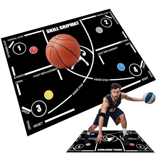 Alfombrilla de baloncesto antideslizante y portátil para mejorar velocidad en casa