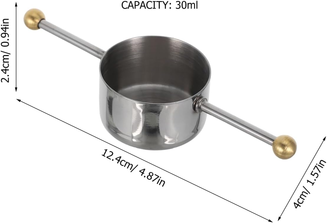Cabilock Stainless Steel Measuring Cup 1Pc 30Ml Bartending Jigger for Cocktail Wine Home Bar Use with Permanent Markings Easy to Clean