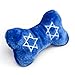 Outward Hound Kyjen PP01837 Hanukkah Bone Holiday Dog Toys Plush Squeak Toy, Large, Blue