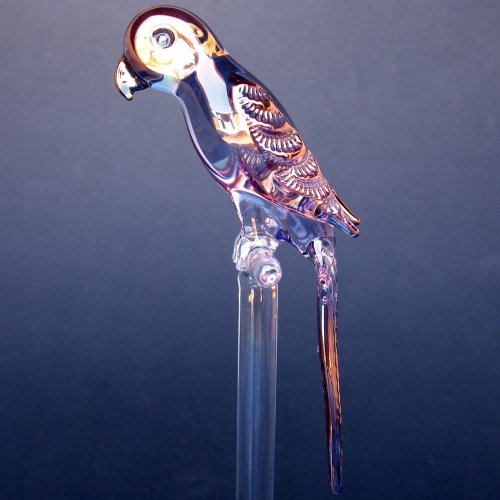 Prochaska Gallery Hand Blown Glass Parrot Macaw Figurine #TOP3