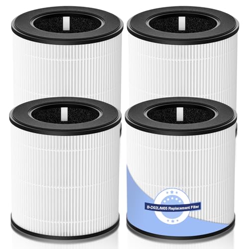 Image of 4 PACK B-D02L M05 Replacement Filter for MOOKA B-D02L & M05 Air Purifier
