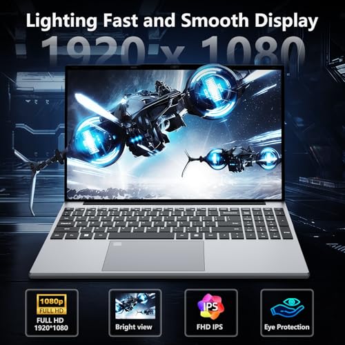 Pc Portatile 15,6 Pollici,13Th Gen N150 Processor,16Gb Ram DDR4 1TB Ssd, Win 11 Pro Notebook Tastiera Retroilluminata/Sblocco Con Impronta Digitale, Webcam, Usb 3.0, Hdmi/Wi-Fi 5 Computer Portatile - 3