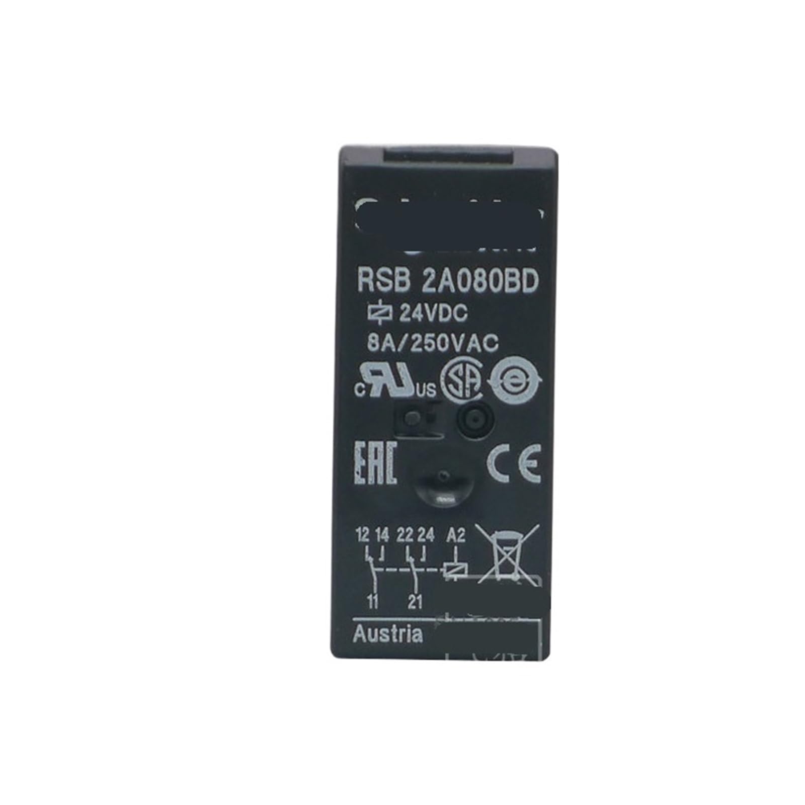 Relé de interfaz B2A080BD compacto 2CO estabilidad total 24VDC 4