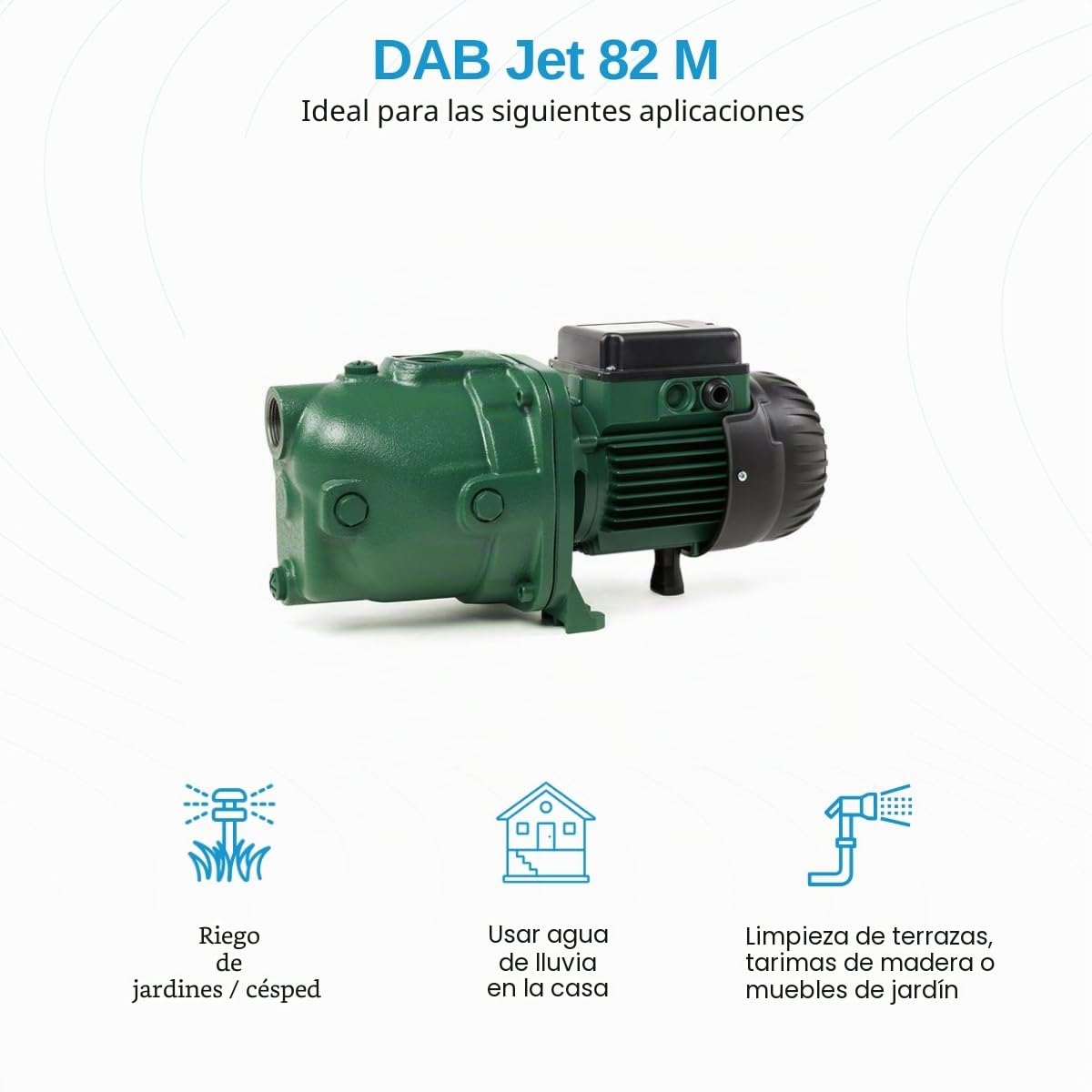 DAB JET 82 M - 0,75 HP IE2 Bomba autoaspirante monofásica para uso en vivienda, agricultura, jardín, industria