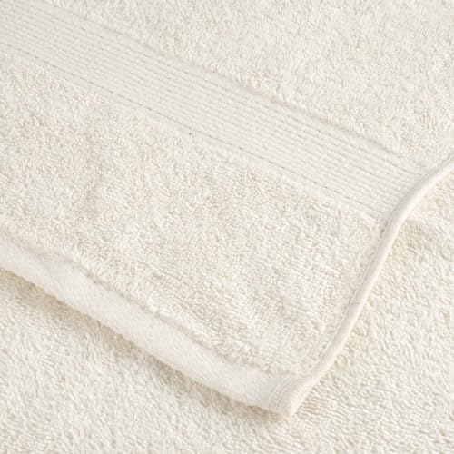 Serviettes d'invité absorbantes lavables en machine coton blanc SOLUND