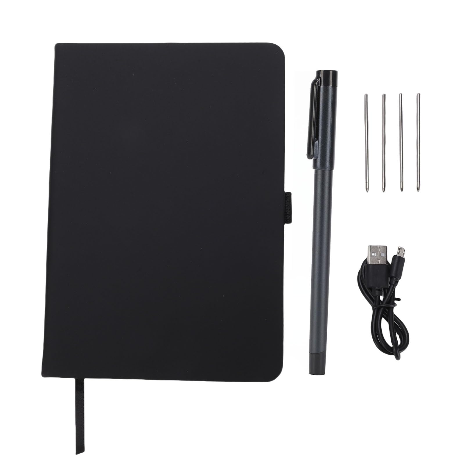 Aramox Digitaler Smart Pen, Smart Pen-Notizbuch-Set mit ABS-Stift und A5-PU-Notizbuch, BT5.0, Echtzeit-Synchronisierung, OCR-Notizen für Schüler, Lehrer, Büro, Besprechung, Studium, Zeichnen