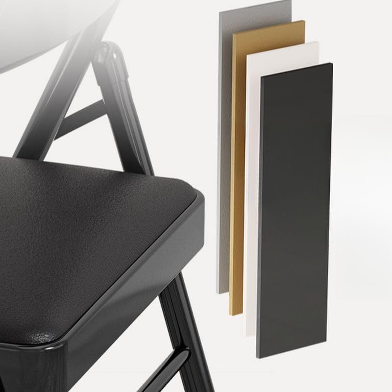 Miniatura 4 de Silla de conferencia plegable sin brazos, ligera, apilable para reuniones y invitados, para oficina, recepción, uso doméstico, diseño que ahorra