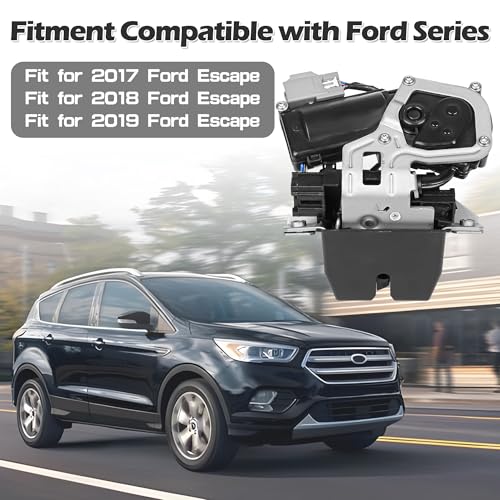 Image of GJ5Z-7443150 Liftgate Hatch Lock Truck Latch Actuator Compatible with Ford Escape 2017 2018 2019, Rear Tailgate Trunk Lock Actuator Assembly Replace GJ5Z-7443150-B