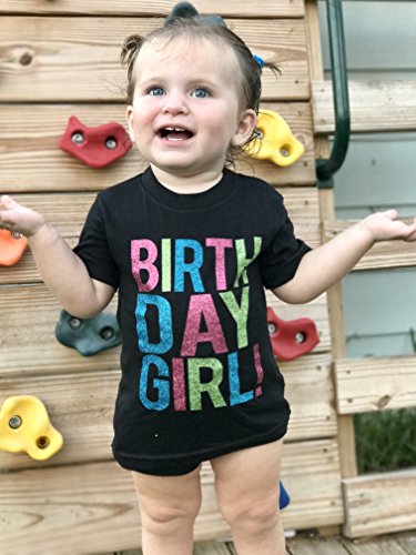 SoRock Birthday Girl Shirt Toddler Kids Glitter3