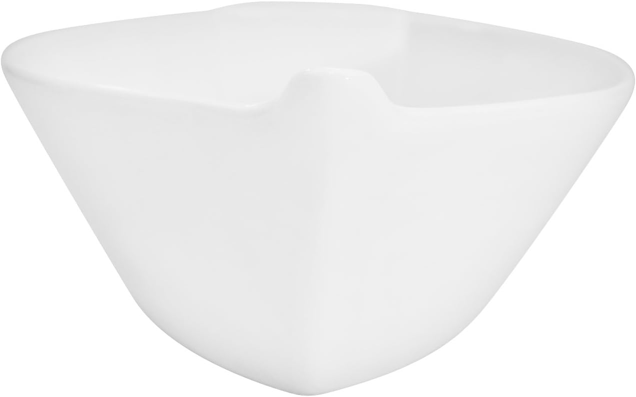 CAC China RCN-BT5 Clinton Rolled Edge 5-1/2 by 3-1/2 by 1-1/4-Inch Porcelain Boat Bowl, 10-Ounce, Super White, Box of 36