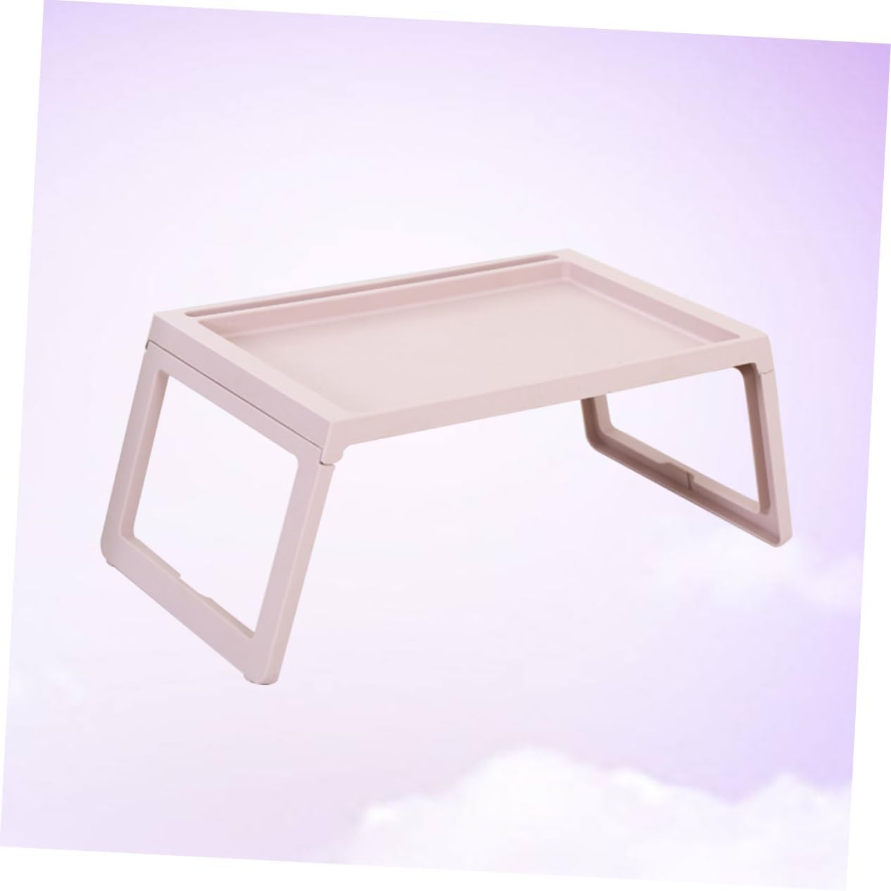 Foldable Bed Desk with Mobile Phone Groove Lightweight Breakfast Tray Table for Laptop Use Pink Color for Home Dorm and Outdoor Activities