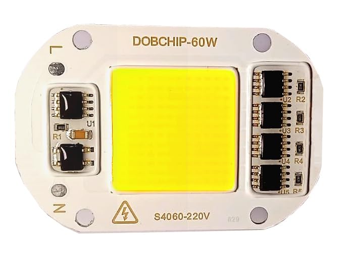 MVPRO COB LED Cool White Chip, (More Power) in Overheat Protection 60W 220V LED Chip for Advertising for Indoor Outdoor Use, Any Ware use., Photography, YouTube, Video etc.…