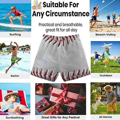 visesunny Boys Swim Trunks Toddler Swim Shorts Baseball 3D Print Little Boys Bathing Suit Swimsuit Toddler Boy Swimwear2