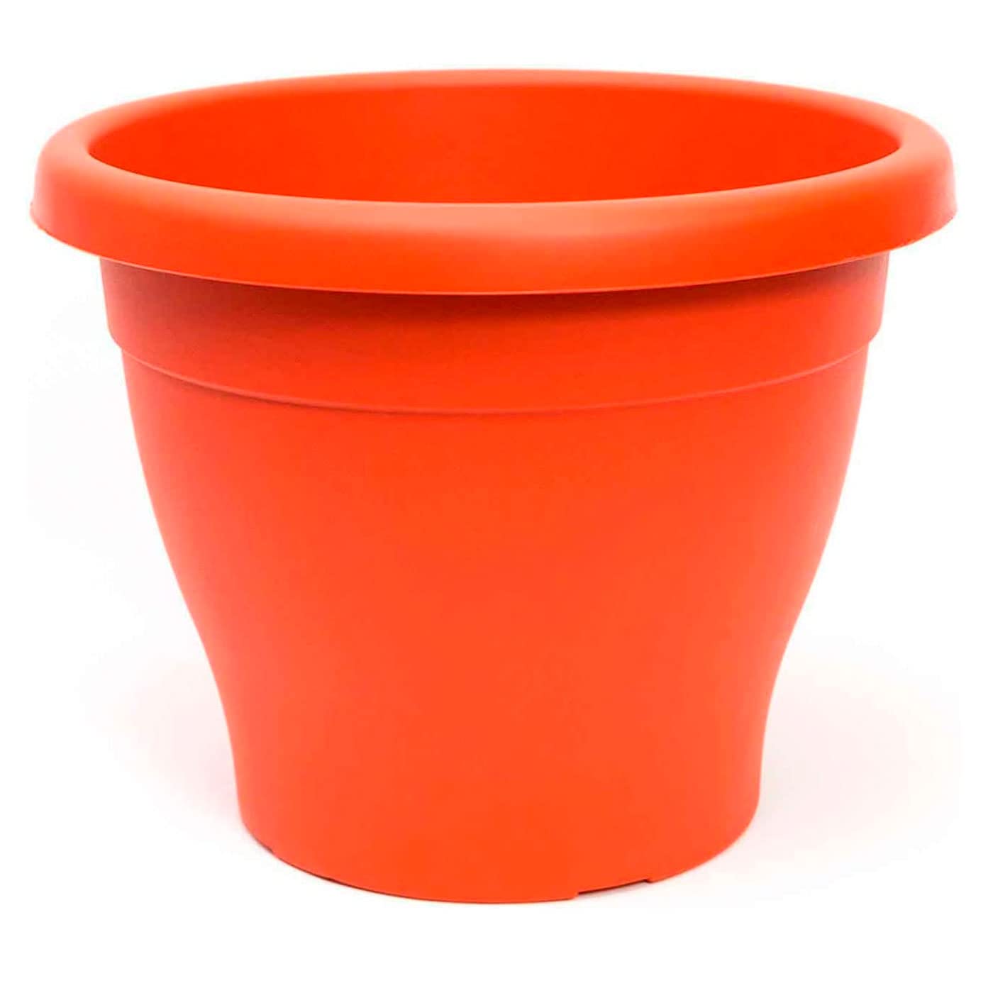ACAN Tradineur - Pot avec soucoupe de type méditerranéen, diamètre 60 cm, idéal aussi bien pour intérieur que extérieur, jardinière haute avec trous pour drainer l'eau, couleur marron