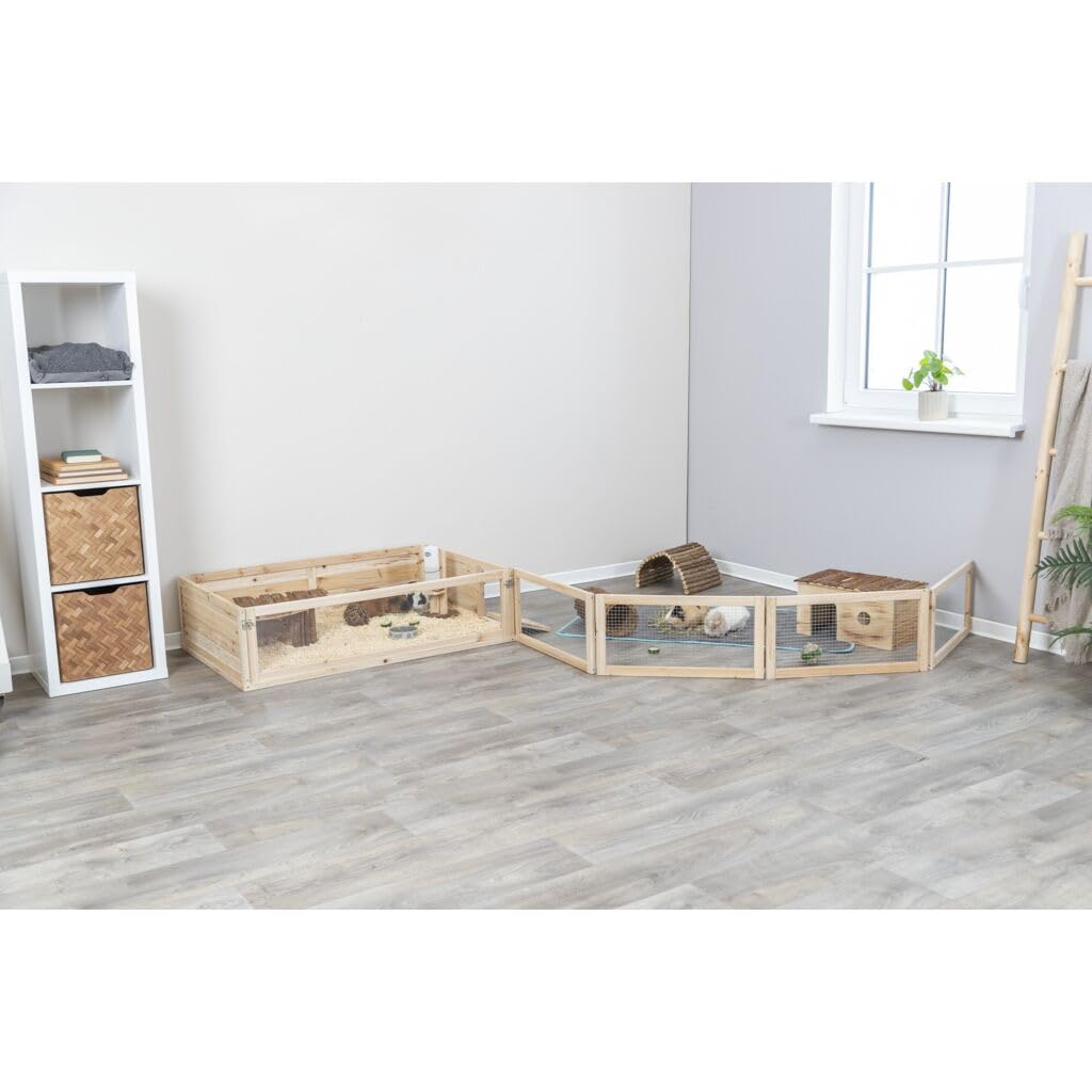 TRIXIE Enceinte d'intérieur pour cochons d'Inde, 4 éléments de 60 × 30 cm chacun