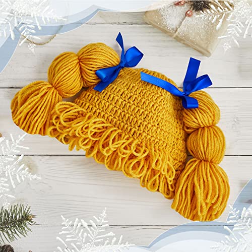 Jeere Halloween Cabbage Costume Yarn Wig, Yellow 1, Loop Pigtails by Jeere - Used condition - Image 5