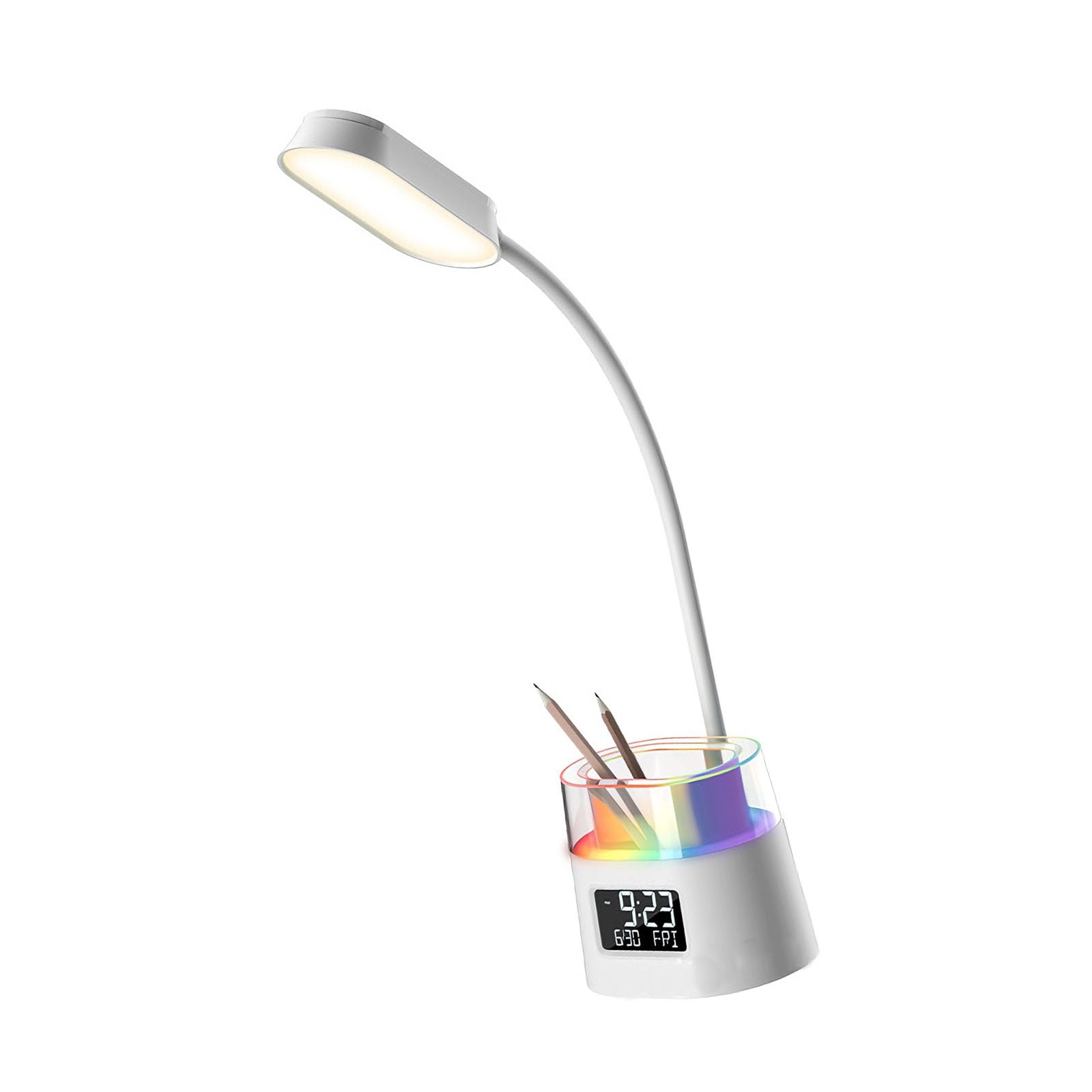 Nucelit User Friendly LED Desk Lamp with ABS Metal Construction Timer Automatic Off Touch Control and Foldable Pen Holder Desk Lamp