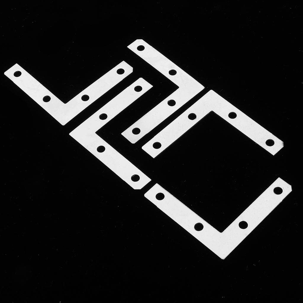 Club Bollywood®100Pc L Shape Corner Brace Repair Mending Plate Picture Frame Bracket Silver| Other Framing & Matting| Other Framing & Matting|Crafts|• Crafts|100 Pieces Flat L Shaped Corner Plate-image-7