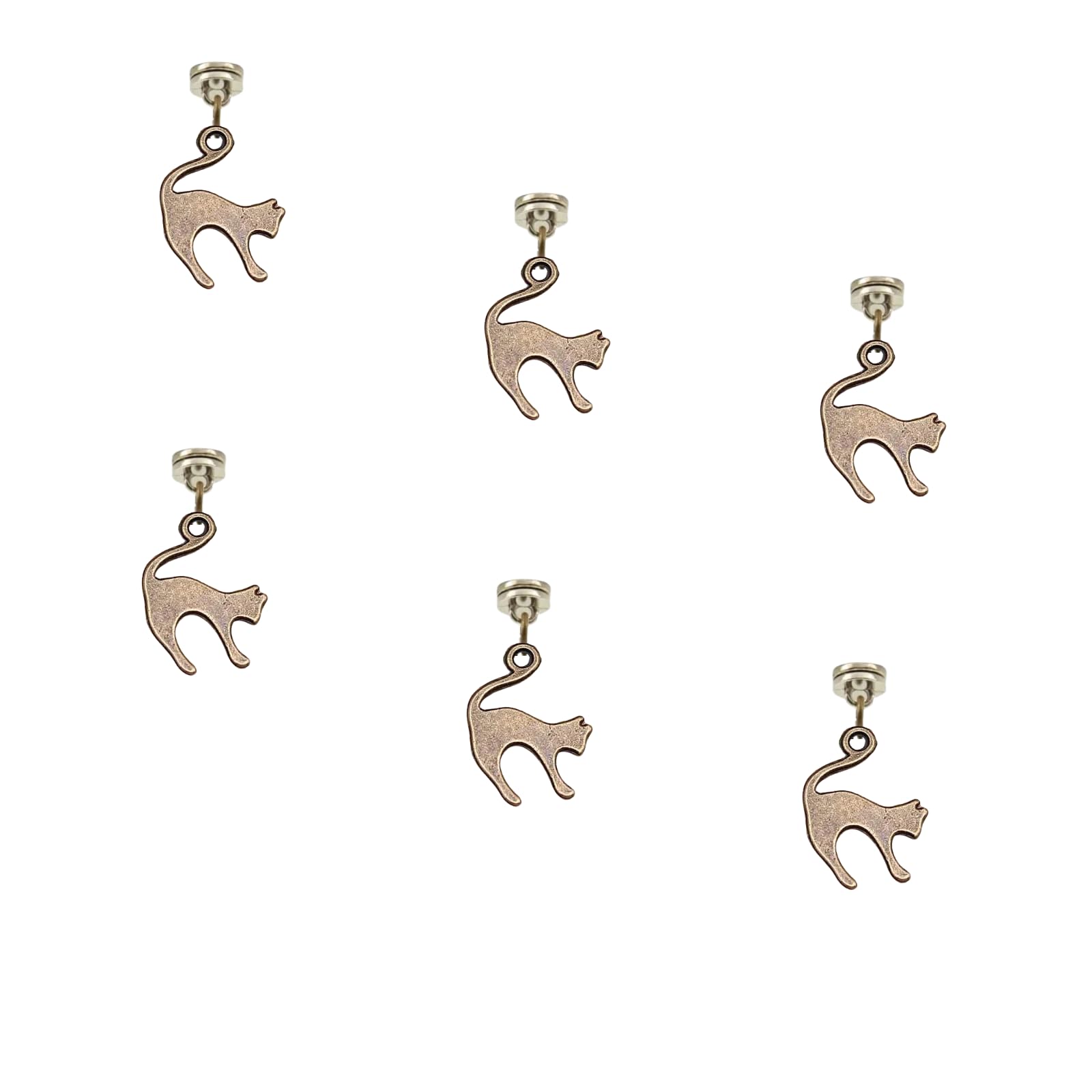 Brass Hinge Head Home Decoration Tiny cat,Magnetic Hinge Dropper Hanging,Magnetic Hinge Head Toppers,Door Hinge Pin Topper (Brass)