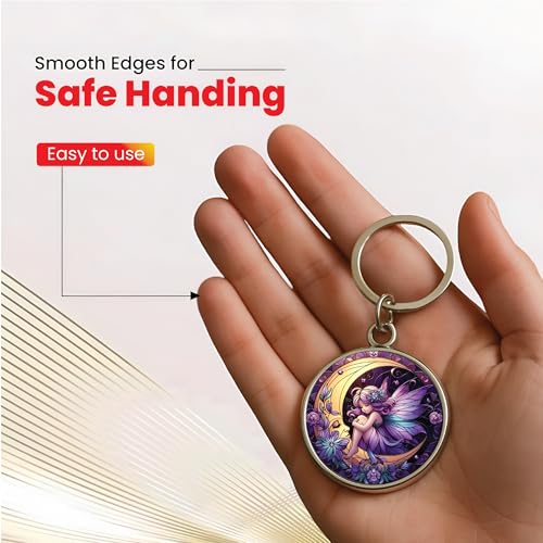 Image of MG | Protective Evil Eye /Spiritual Symbols /Om /Motivational Keychains | Double-Sided Metal Key Ring | Good Luck and devine Charm for Car, Bike, Home & Office