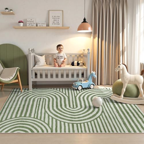 Tapete decorativo ultrasuave verde 5x7 ft miniatura 4