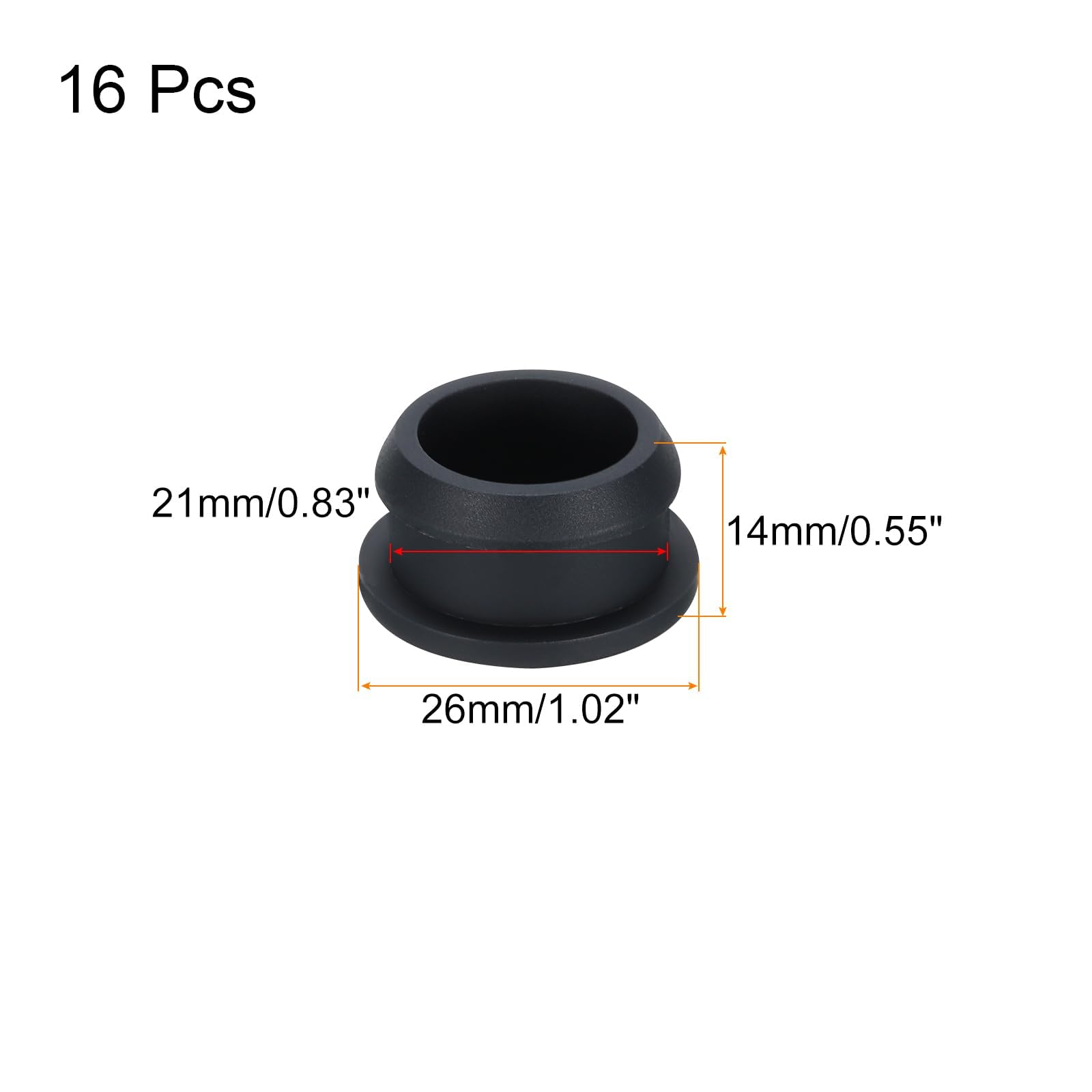 TOP-VIGOR 16Pcs Silicone Snap in Locking Hole Plugs, 21mm Diameter Hole Stoppers - Image 2