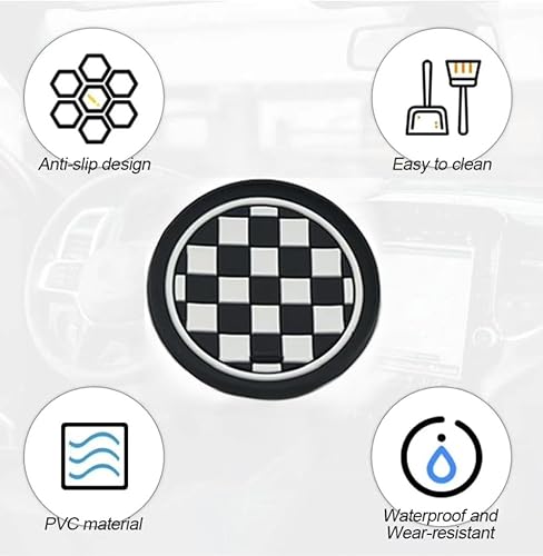 Miniatura 10 de Mini F55 F56 - Portavasos para automóvil, juego de 3 posavasos antideslizantes, caja de almacenamiento de silicona a prueba de golpes para Mini